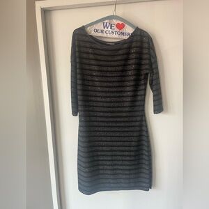 Y2K express dress. Size m sequins black and grey.